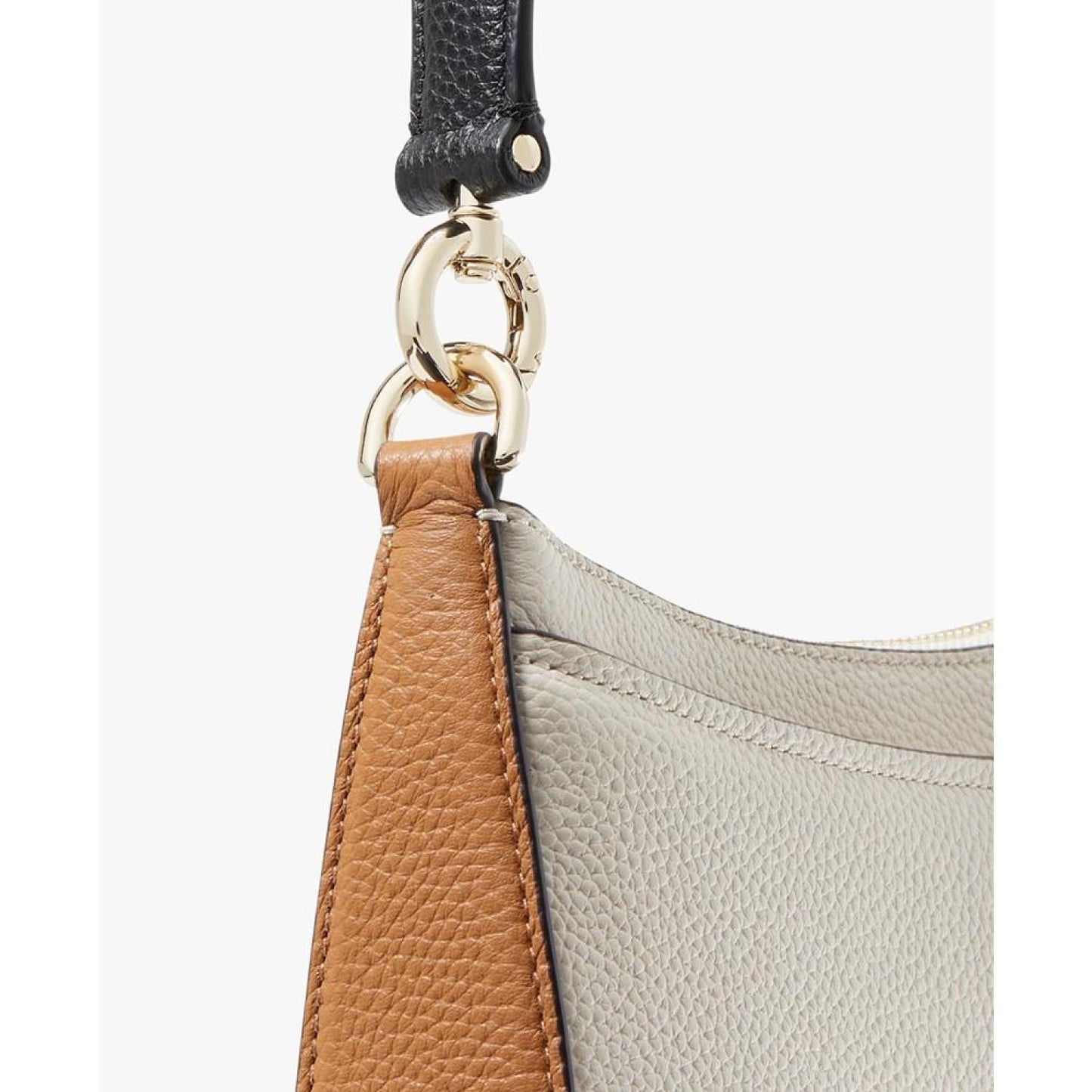 Hudson Colorblocked Pebbled Leather Small Convertible Crossbody