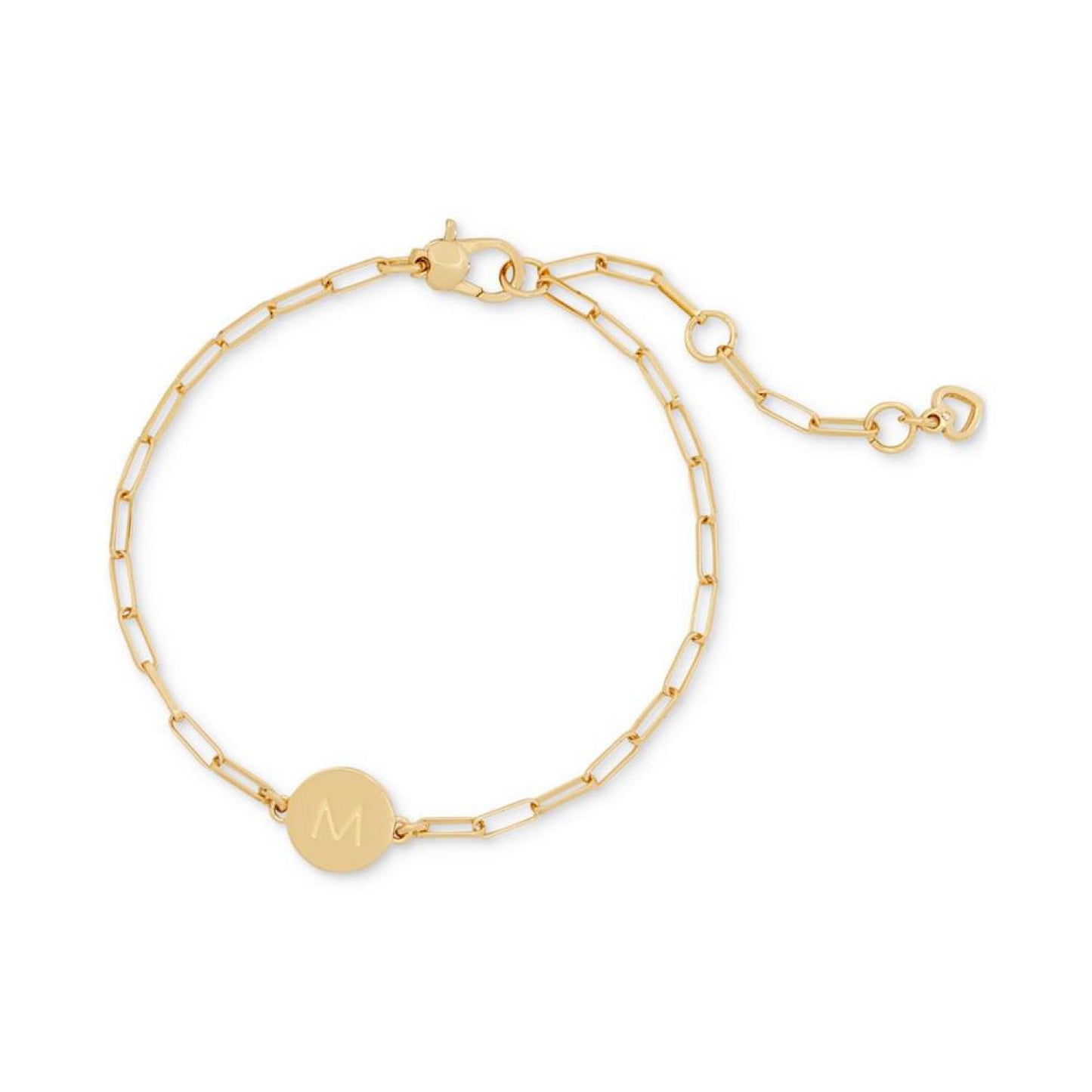 Gold-Tone Initial A Chain Link Bracelet