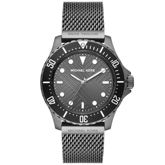 Men's Everest Quartz Three-Hand Gunmetal Stainless Steel Mesh Watch 43mm