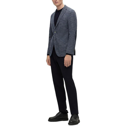 Men's Regular-Fit Jacket in Micro-Patterned Cloth