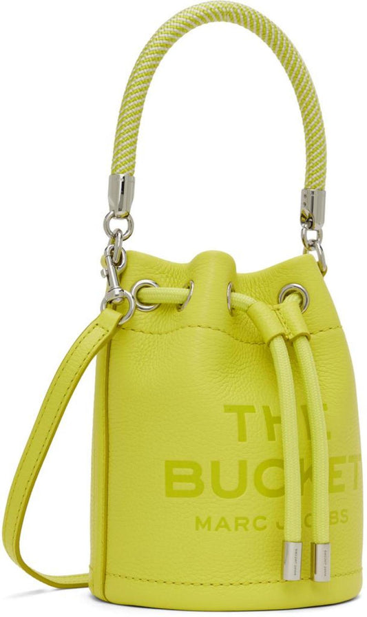 Yellow 'The Leather Mini Bucket' Bag