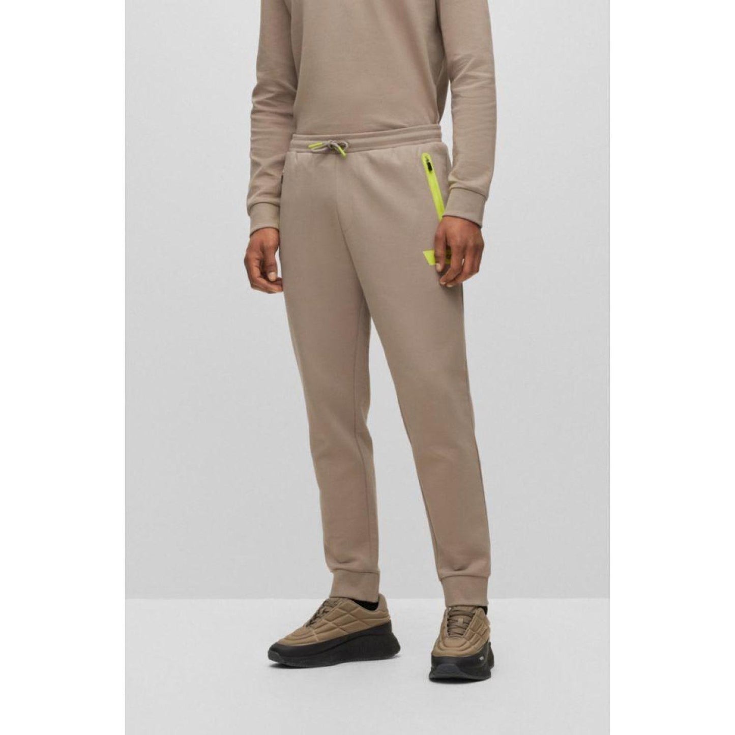 Cotton-blend tracksuit bottoms with logo stripe