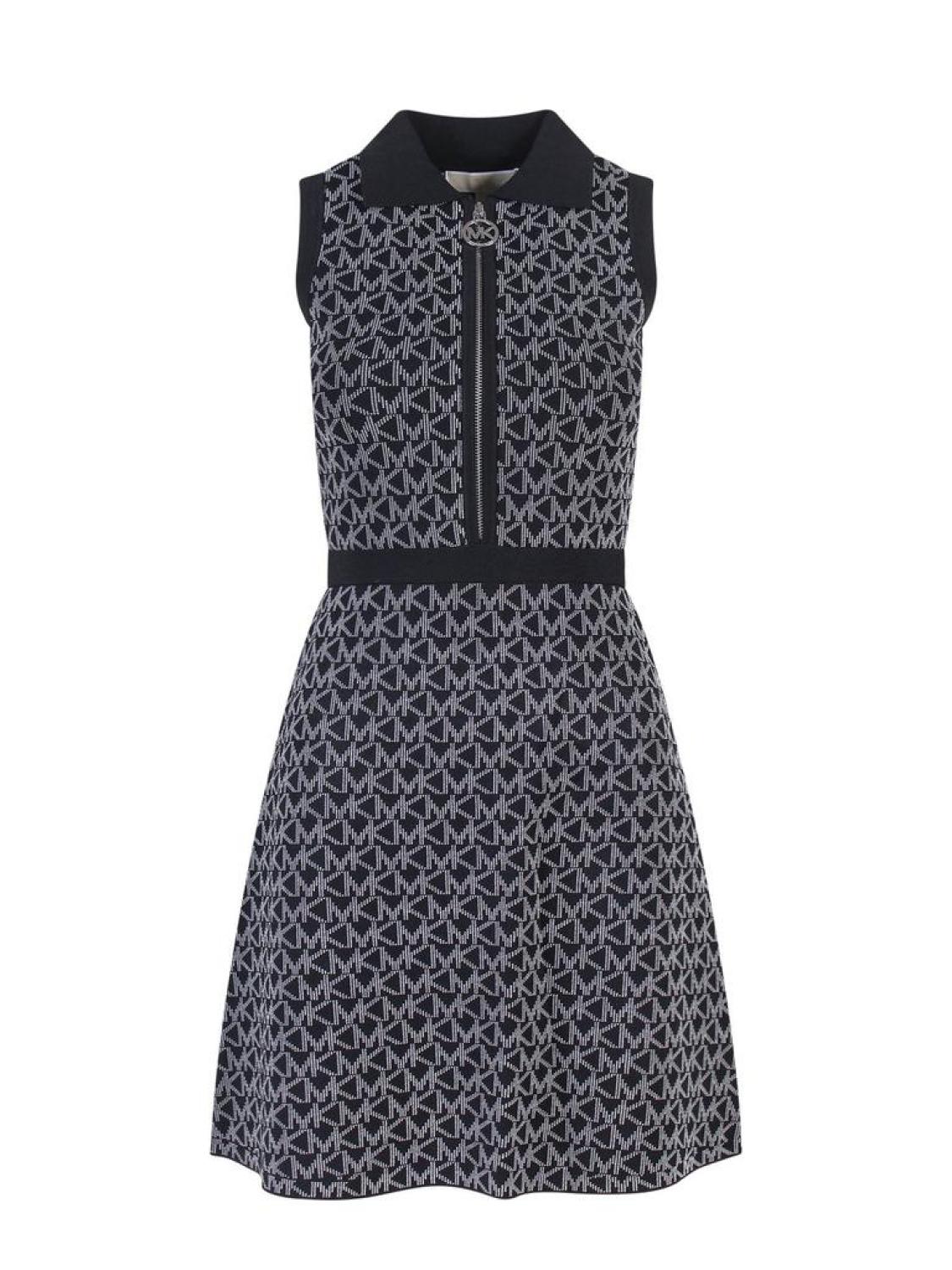 Michael Michael Kors Logo Jacquard Sleeveless Polo Dress