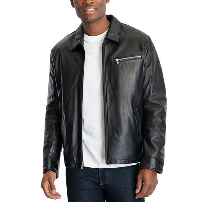 Men's James Dean Leather Jacket, Created for Macy's