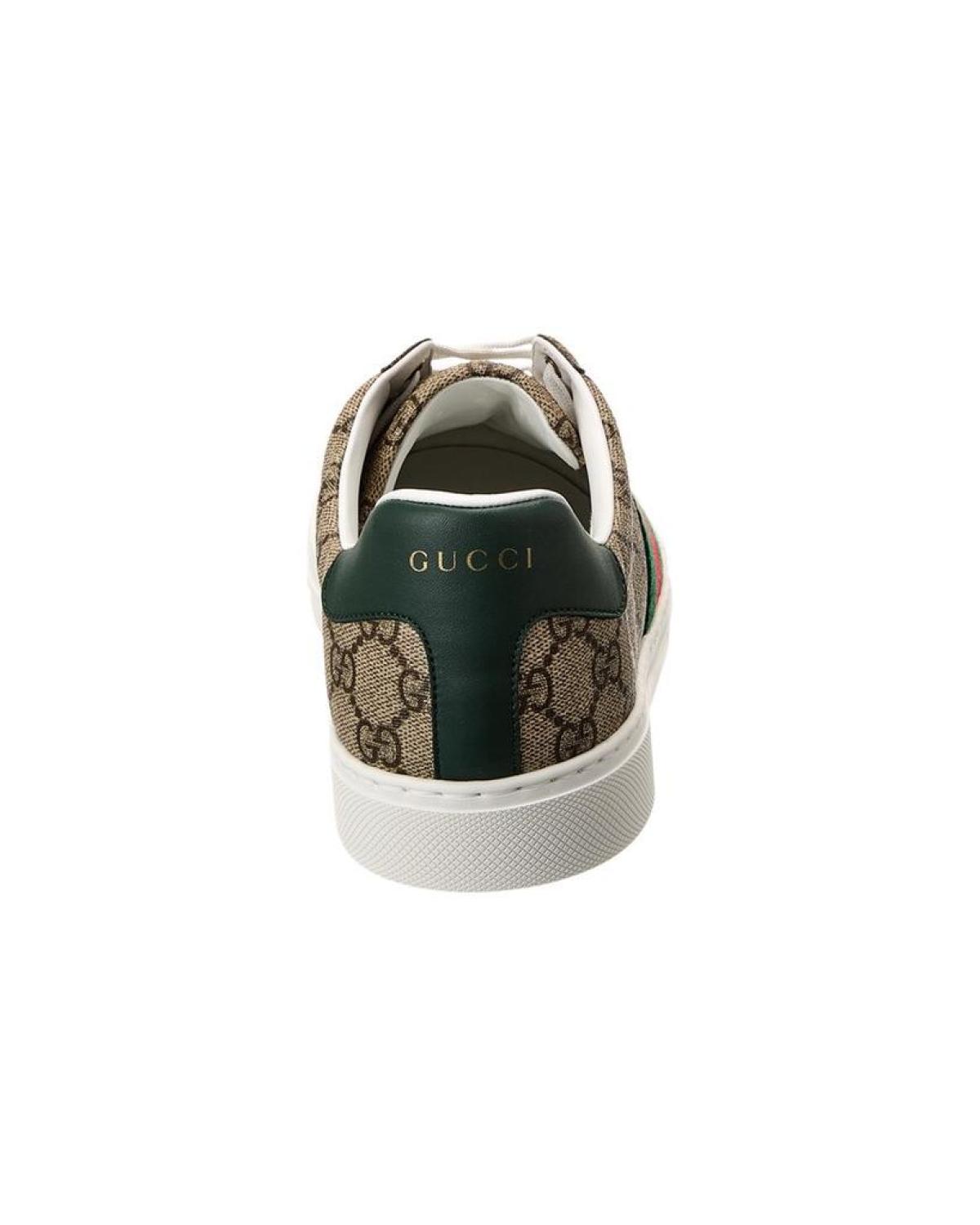 Gucci Ace Web GG Supreme Canvas & Leather Sneaker