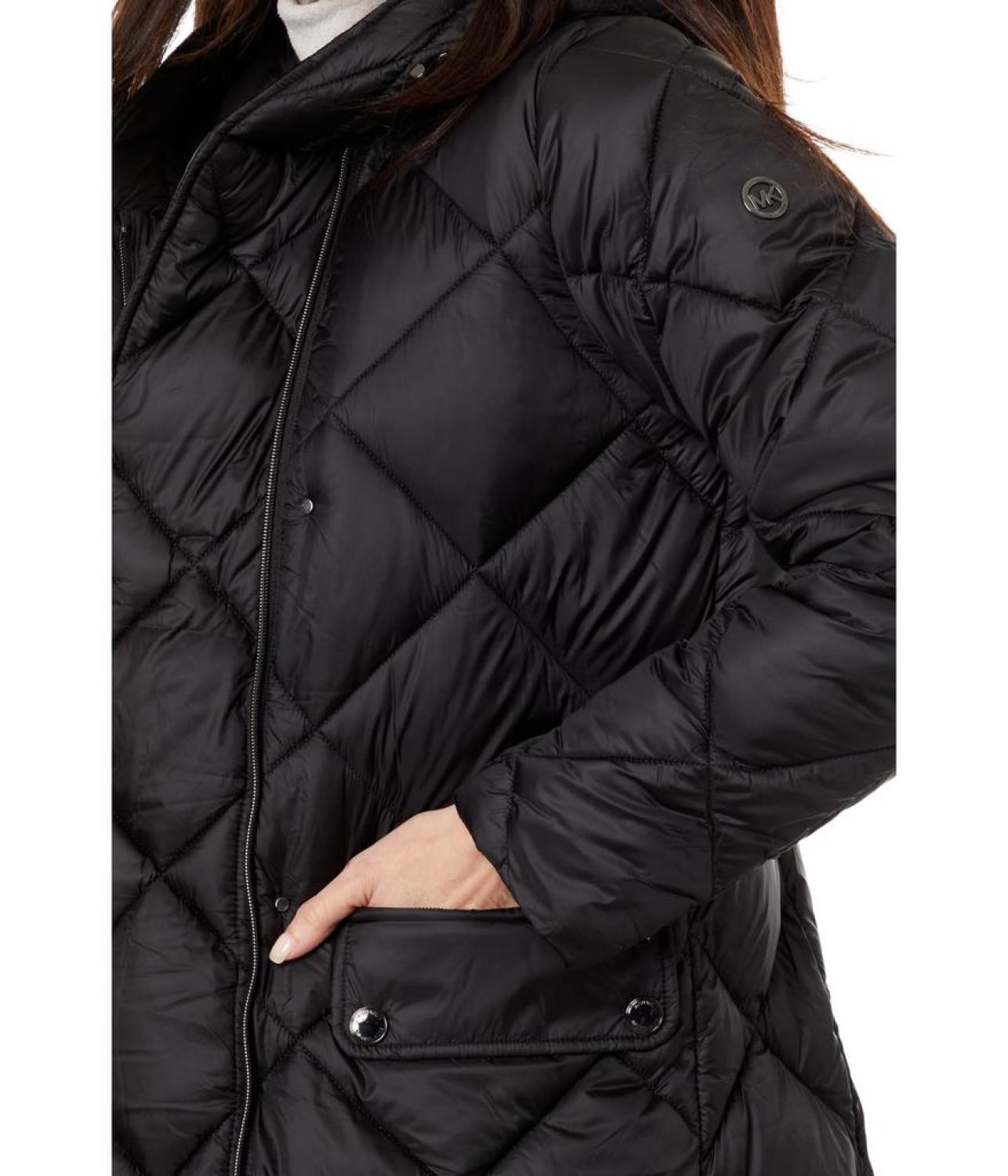 Hooded Long Quilt Puffer M426079C68