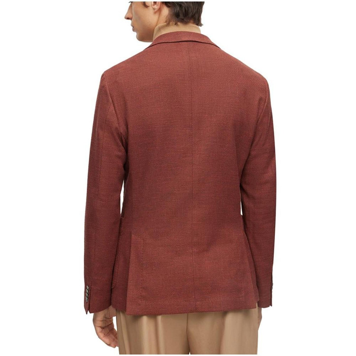 Men's Micro-Pattern Slim-Fit Jacket