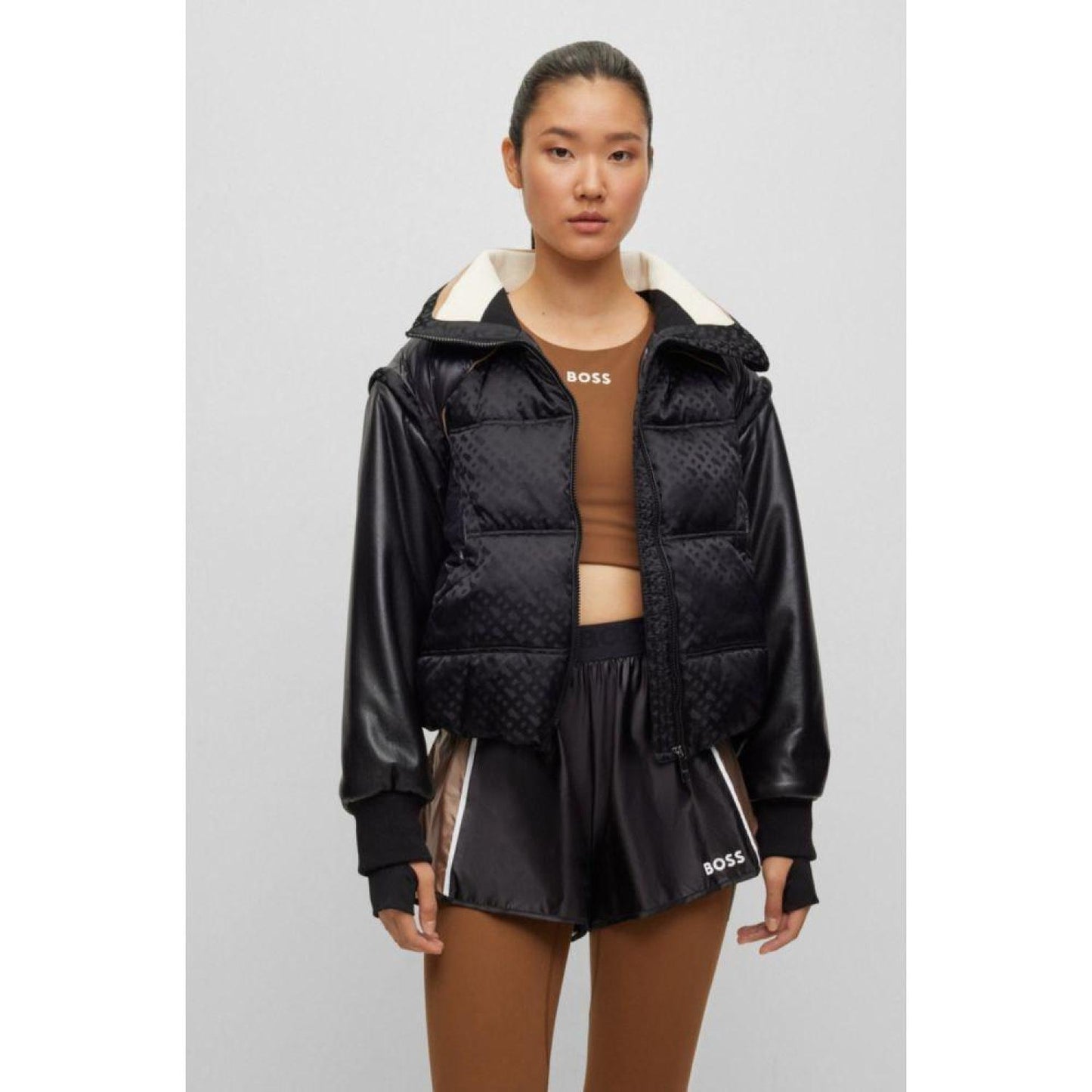 BOSS x Alica Schmidt puffer jacket with zip-off sleeves