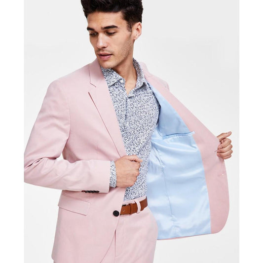 Hugo Boss Men's Modern Fit Pink Suit Jacket