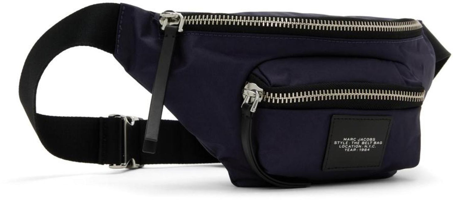 Navy 'The Biker Nylon Belt Bag' Pouch