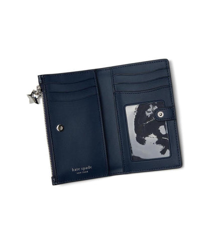 Starlight Patent Saffiano Leather Small Slim Bifold Wallet