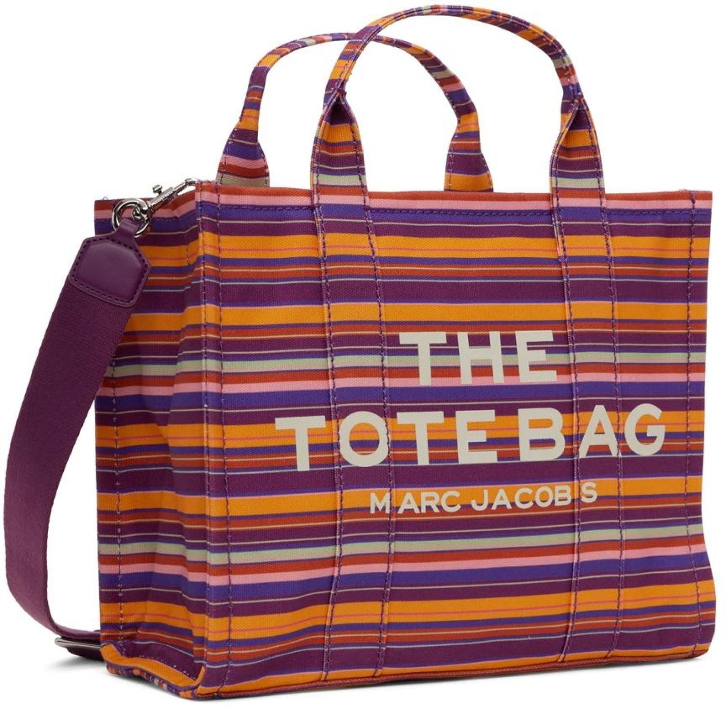 Purple Medium 'The Stripe Traveler Tote' Tote