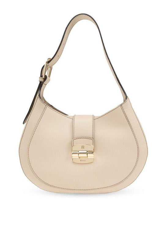 Furla Club 2 Logo-Engraved Buckle Medium Hobo Bag