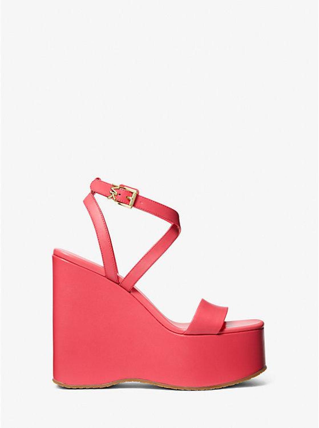 Paola Leather Wedge Sandal