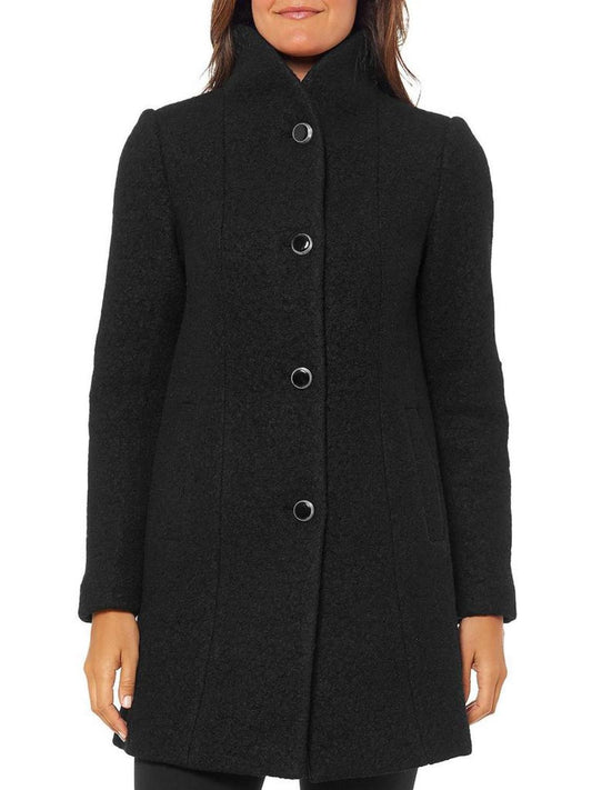 Womens Knit Midi Wool Coat