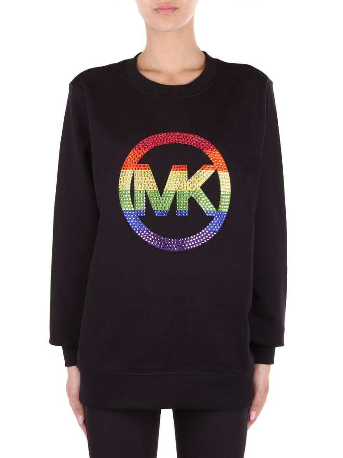 Michael Michael Kors Logo Embellished Crewneck Sweatshirt