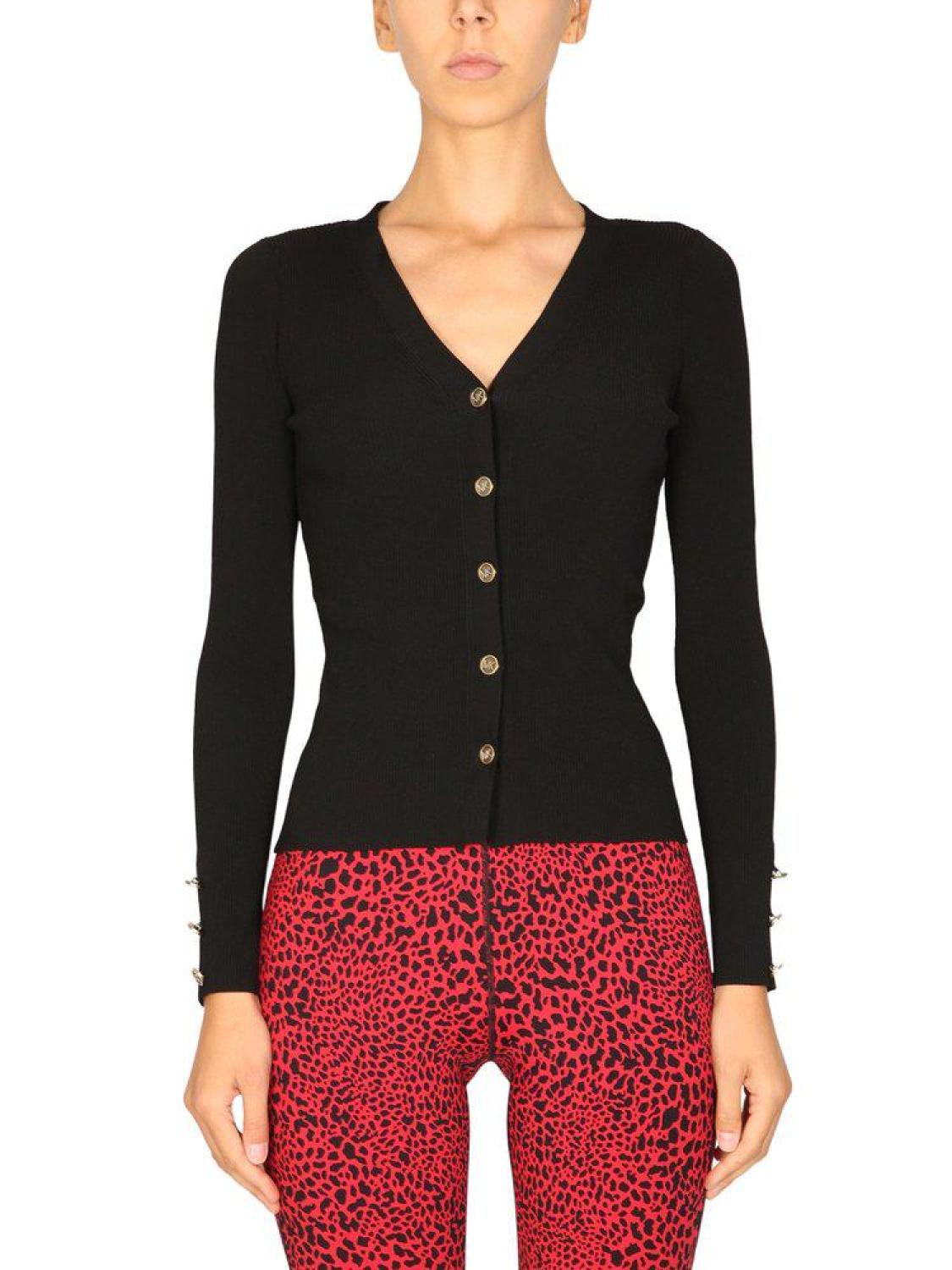 Michael Michael Kors V-Neck Long-Sleeved Cardigan