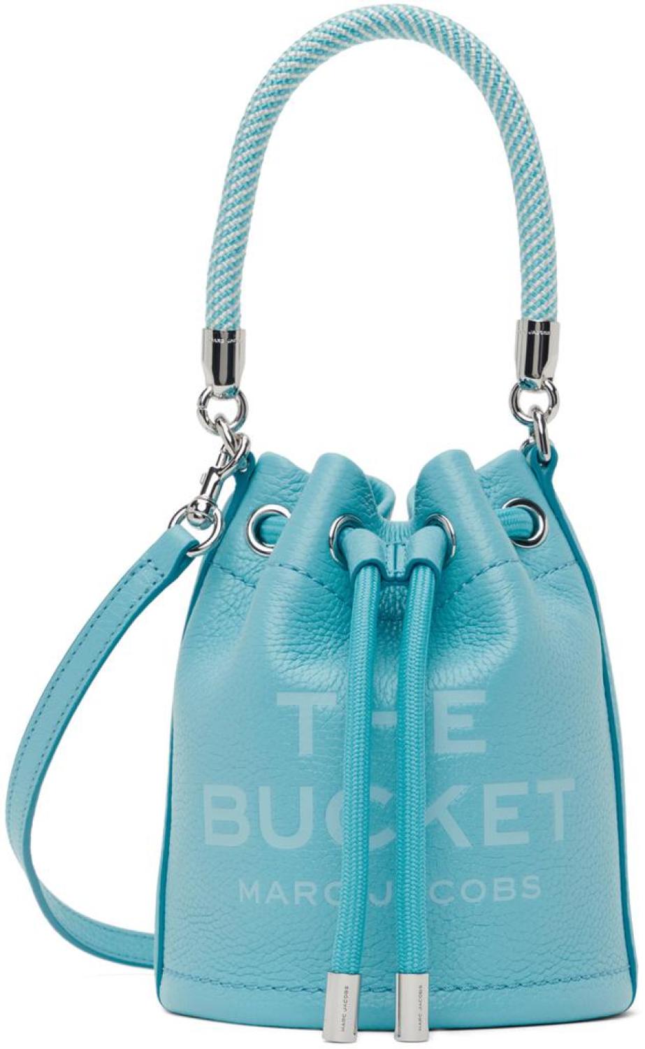 Blue 'The Leather Mini Bucket' Bag