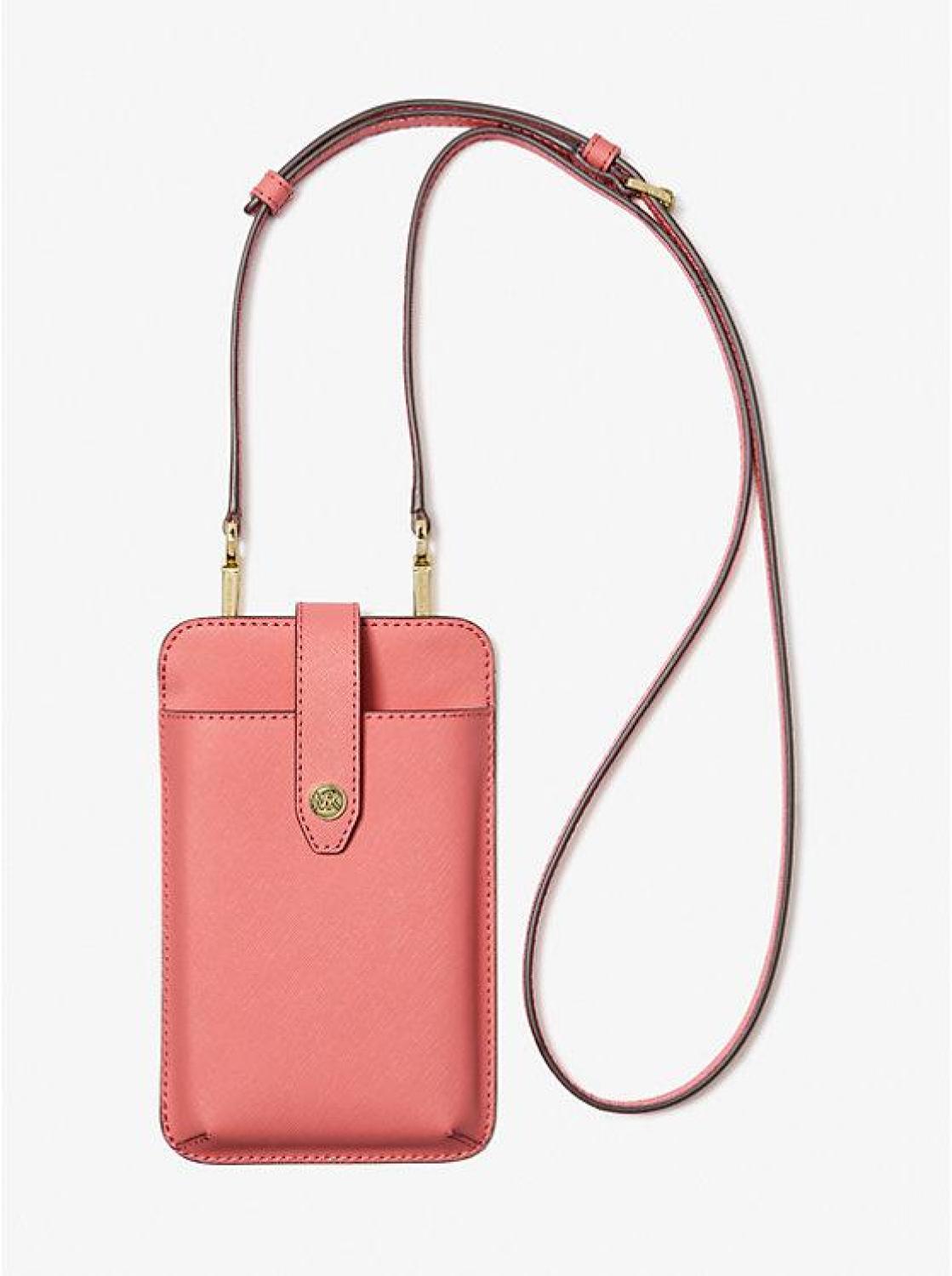 Saffiano Leather Smartphone Crossbody Bag