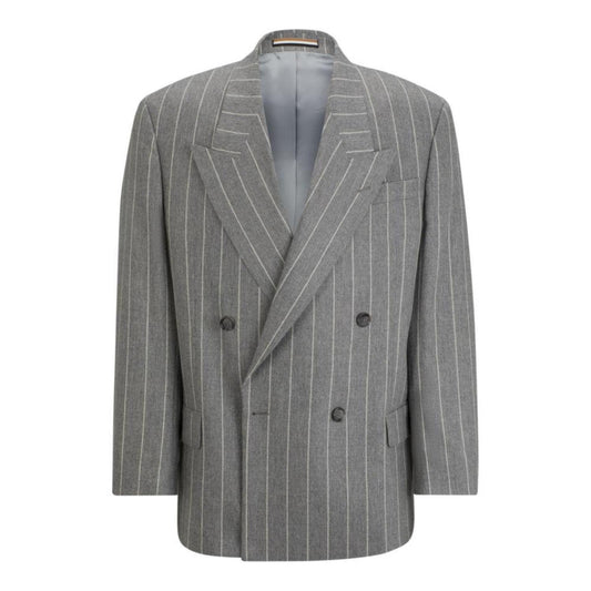 Relaxed-fit all-gender jacket in virgin wool and cashmere