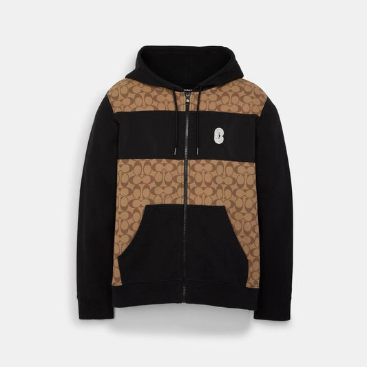 Coach Outlet Signature Full Zip Hoodie