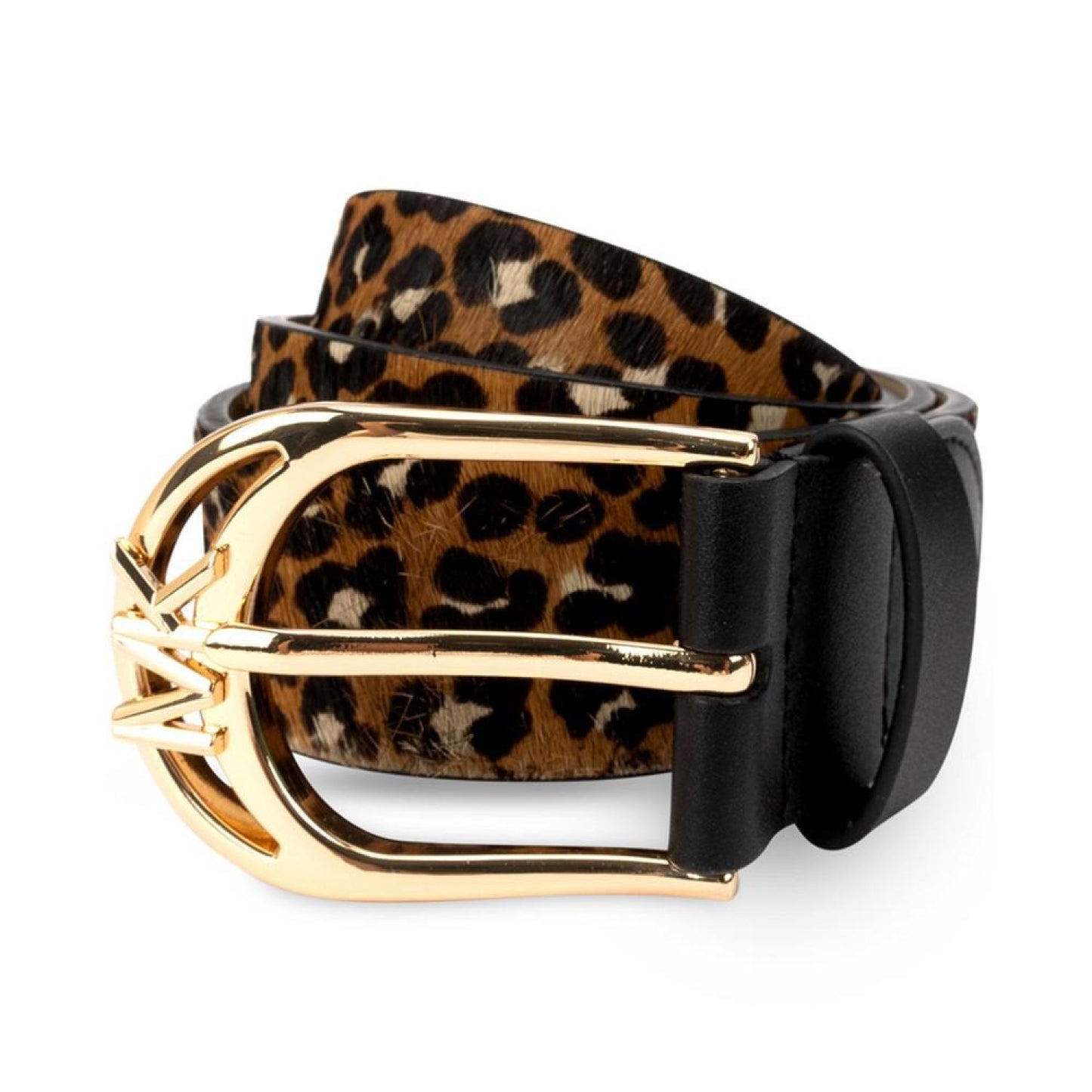 Women's Cheetah-Print Haircalf Belt