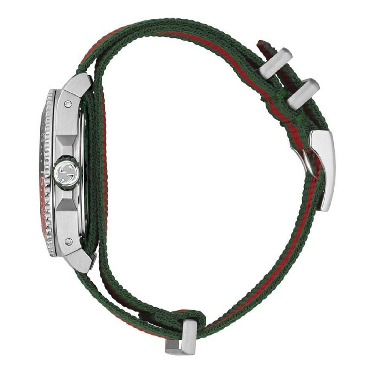 Dive Green & Red Fabric Strap Watch 40mm