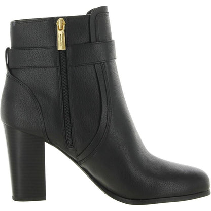 Jilly Womens Faux Leather Embossed Ankle Boots