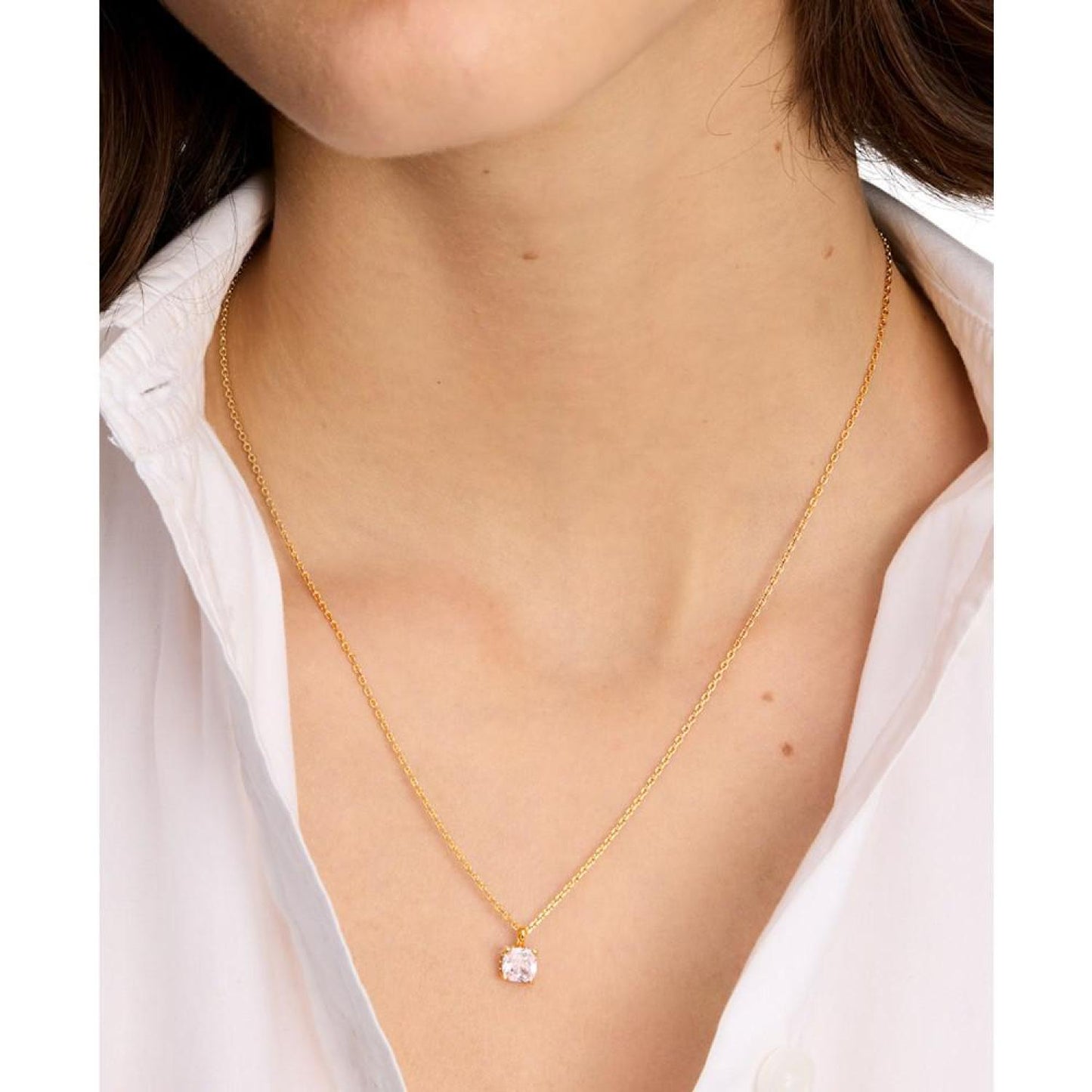 Little Luxuries Gold-Tone Pavé & Crystal Square Pendant Necklace, 16" + 3" extender