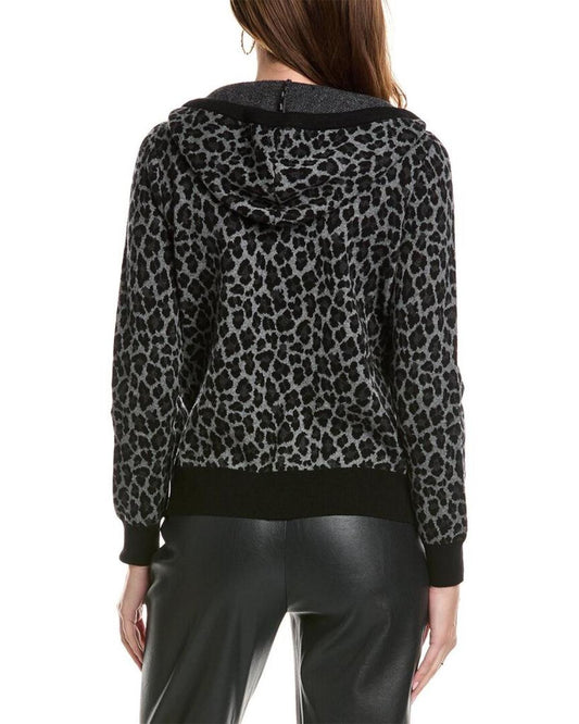 Michael Kors Collection Cheetah Cashmere Hoodie