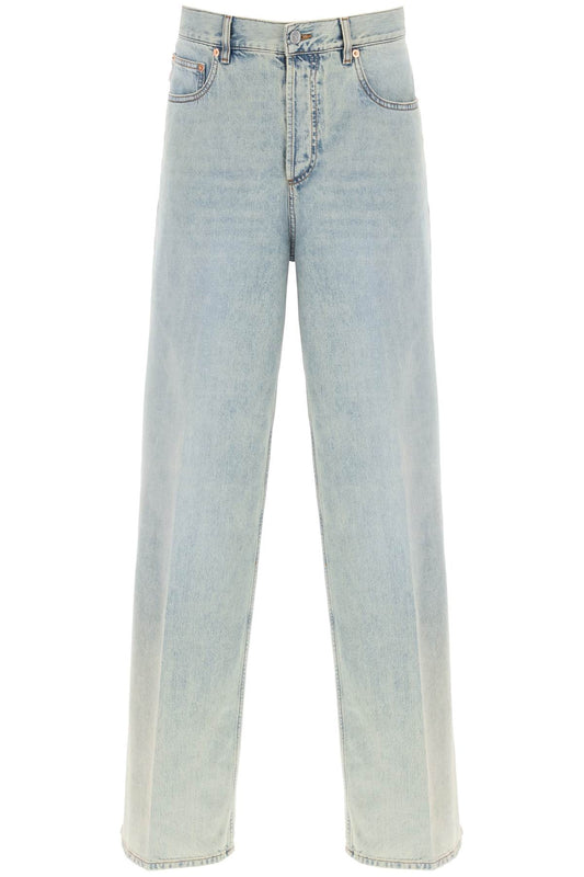 Valentino garavani oversized jeans with v detail