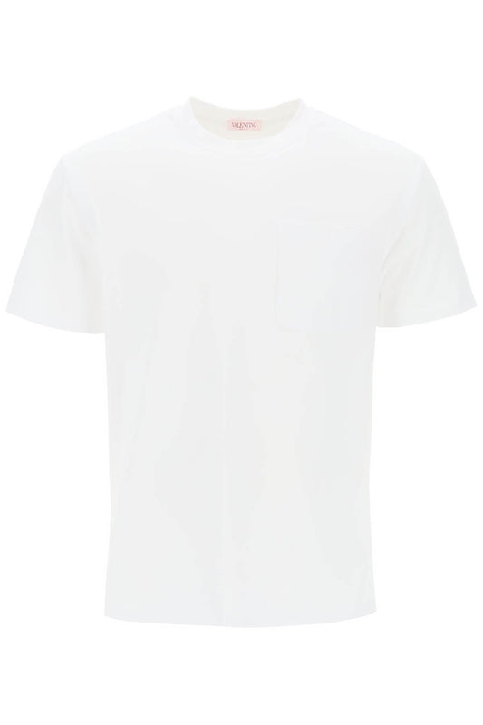 Valentino garavani t-shirt in cotone con v detail