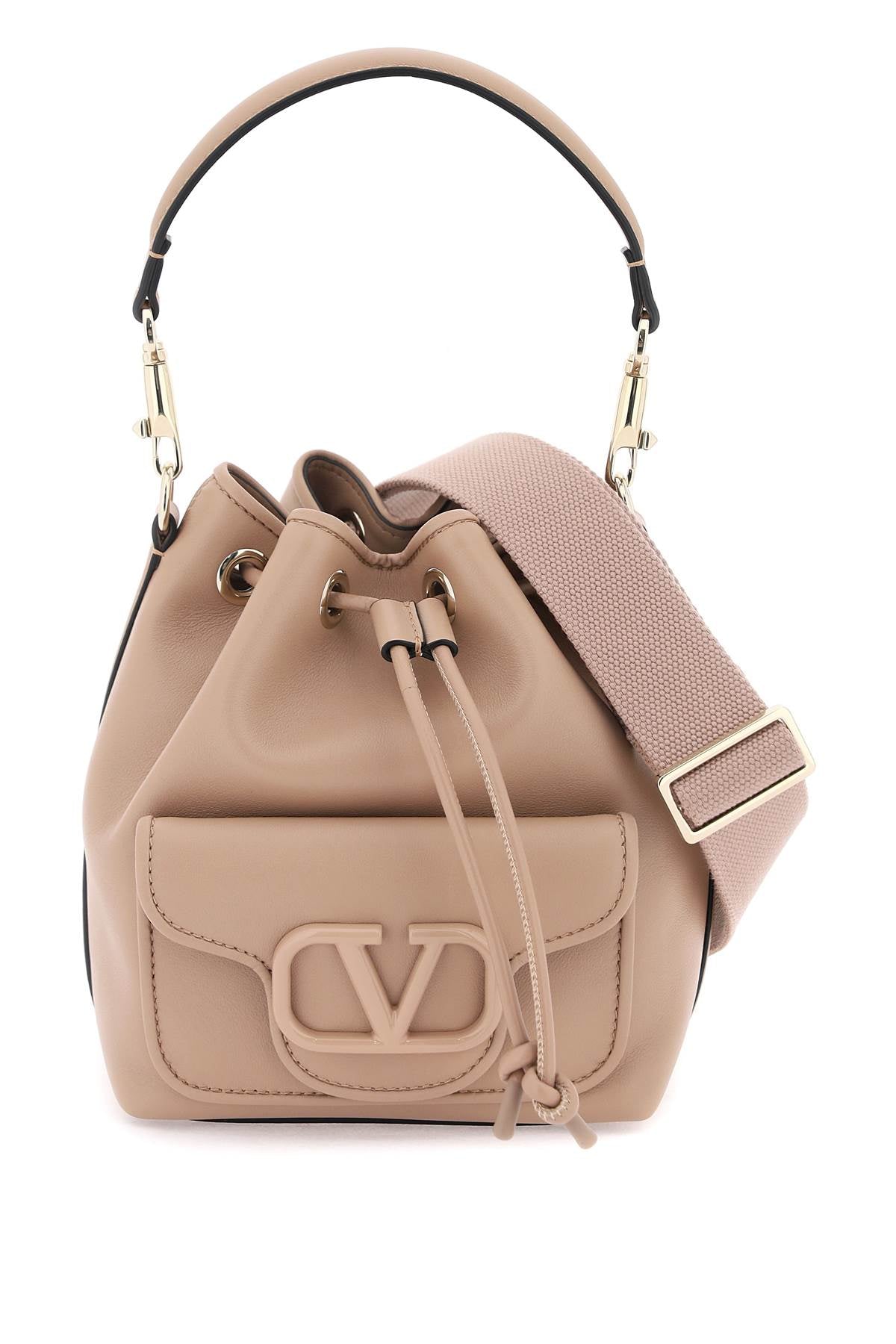 Valentino garavani leather locò bucket bag