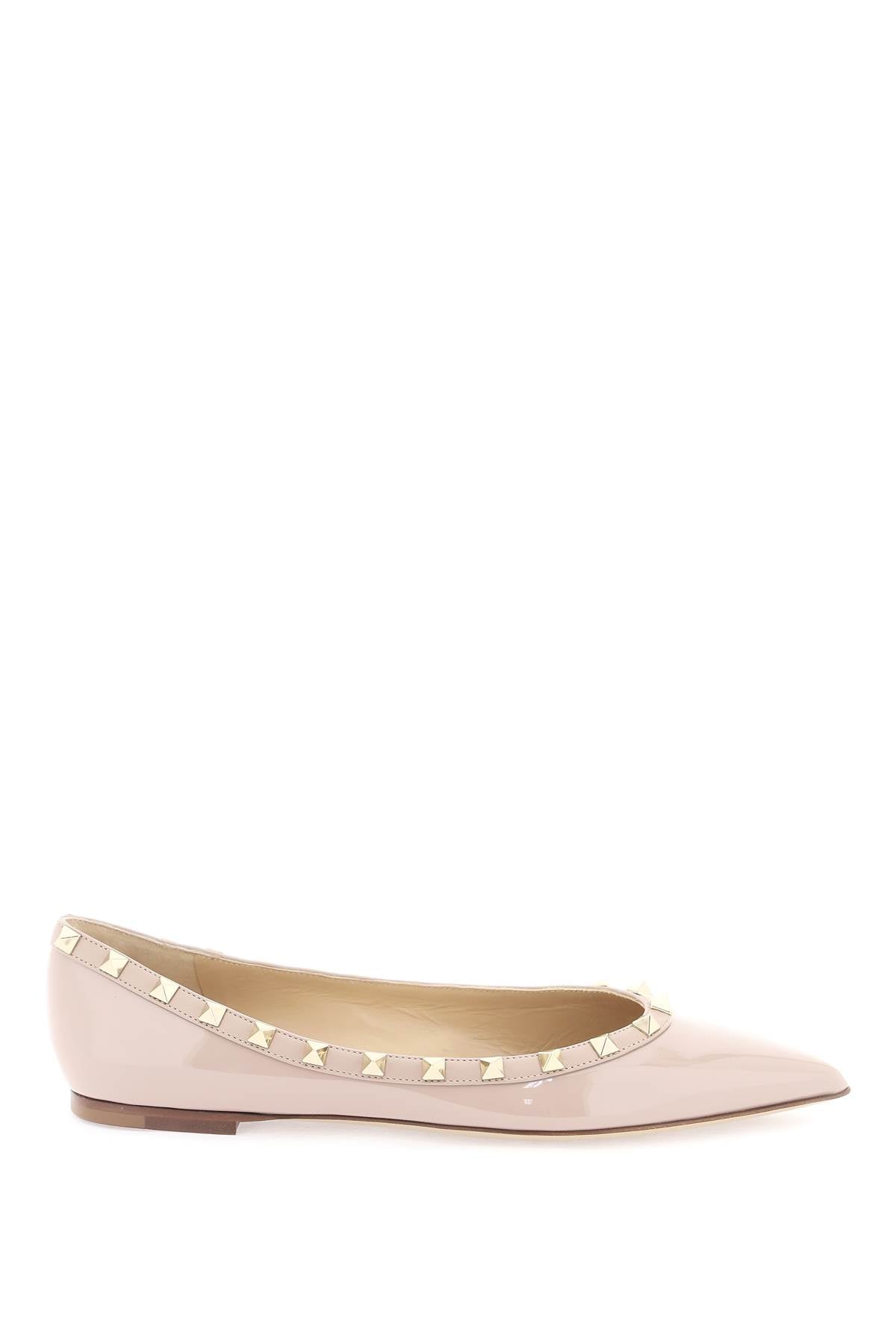 Valentino garavani patent leather rockstud ballet flats