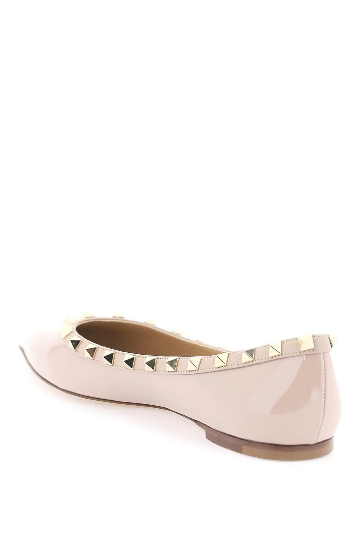 Valentino garavani patent leather rockstud ballet flats