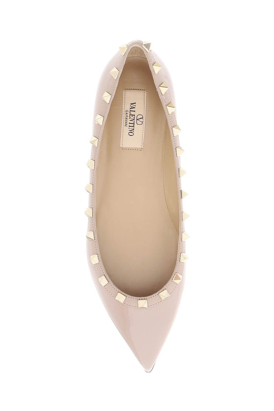 Valentino garavani patent leather rockstud ballet flats