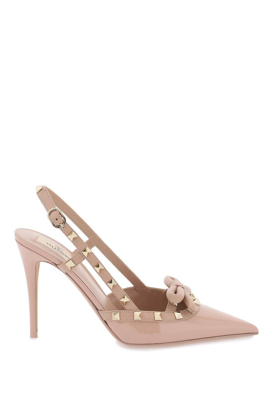 Valentino garavani rockstud bow slingback pumps