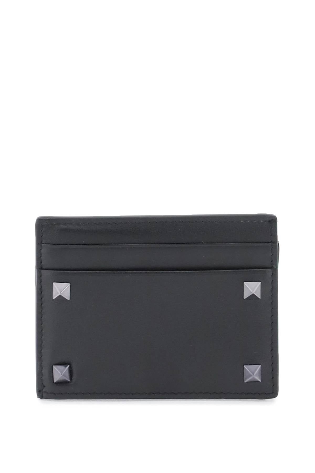 Valentino garavani rockstud leather card holder