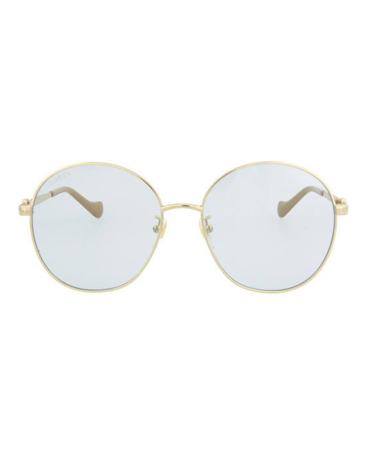 Round-Frame Metal Sunglasses