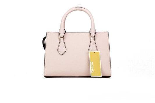 Michael Kors Sheila Small Powder Blush Vegan Leather Center Zip Satchel Women's Handbag