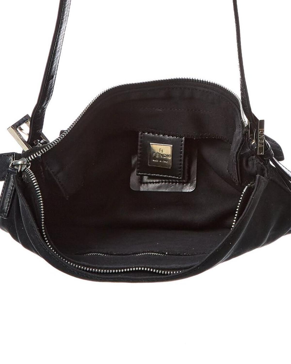 FENDI Black Canvas Mamma Baguette (Authentic Pre-Owned)