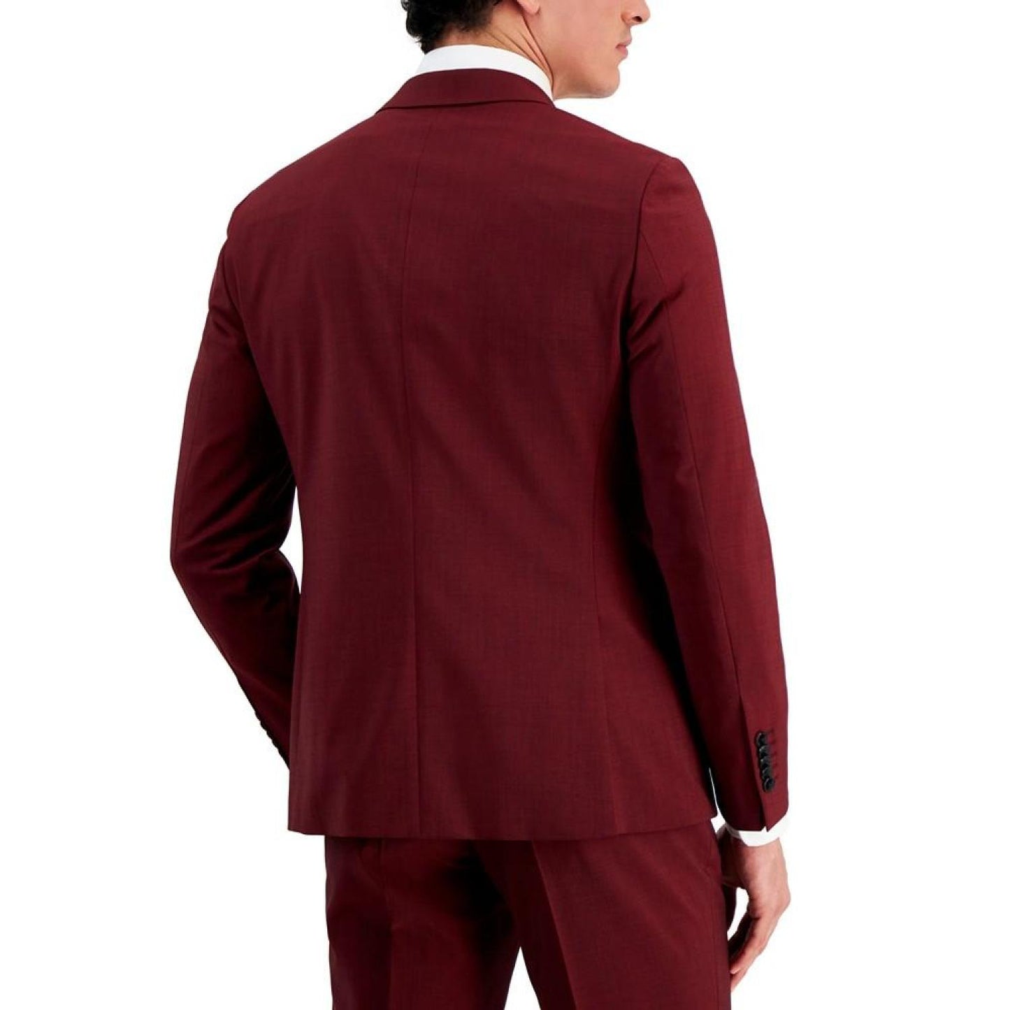 Men's Modern-Fit Dark Red Suit Jacket