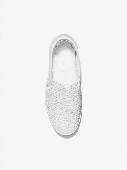 Ophelia Perforated Faux Leather Slip-On Sneaker