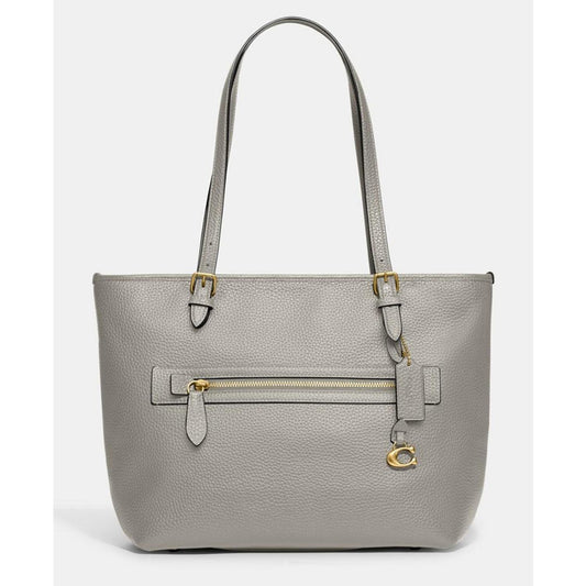 Polished Pebble Leather Taylor Tote with C Dangle Charm