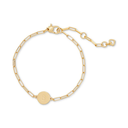 Gold-Tone Initial A Chain Link Bracelet