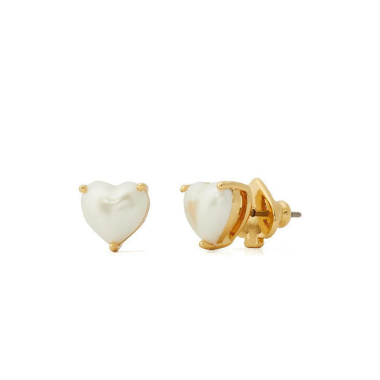 Gold-Tone Imitation Pearl Stud Earrings