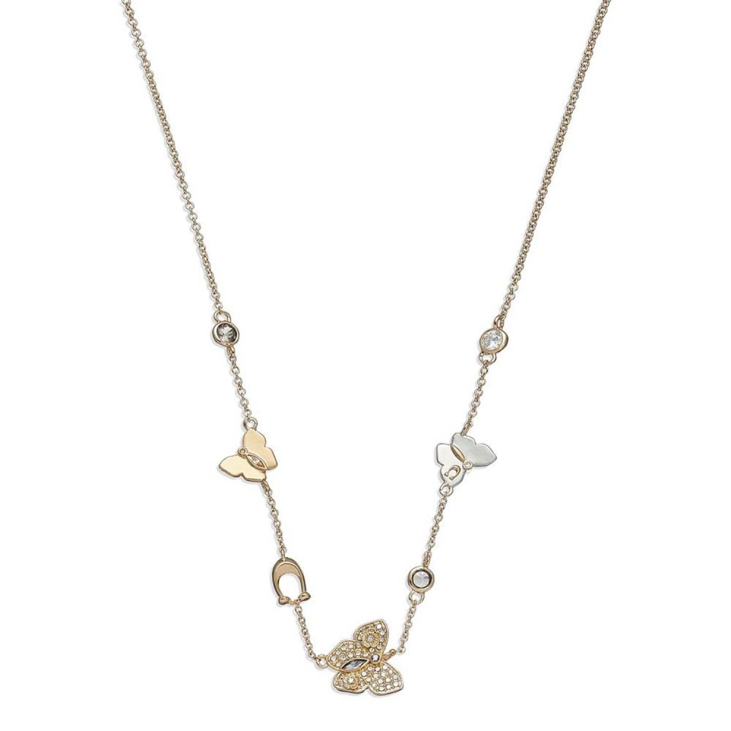 Women's Butterfly Station Necklace