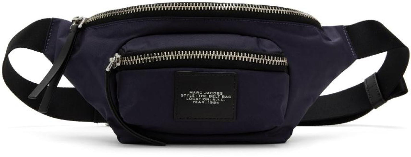 Navy 'The Biker Nylon Belt Bag' Pouch