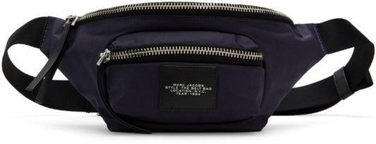 Navy 'The Biker Nylon Belt Bag' Pouch