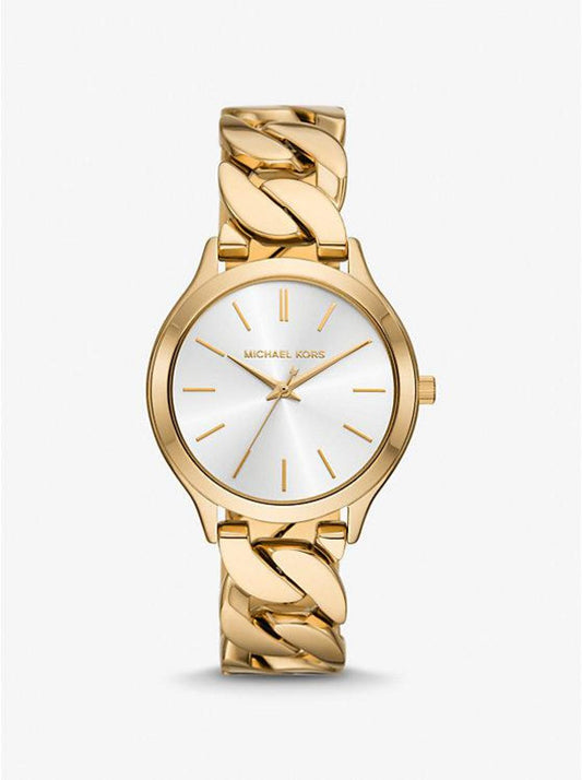 Slim Runway Gold-Tone Curb-Link Watch